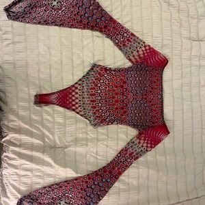 Vibrant Patterned Women's Bodysuit